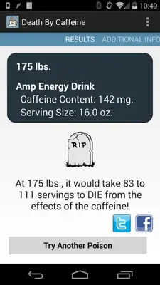 Death By Caffeine android App screenshot 1