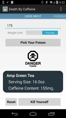 Death By Caffeine android App screenshot 3